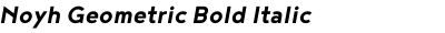 Noyh Geometric Bold Italic